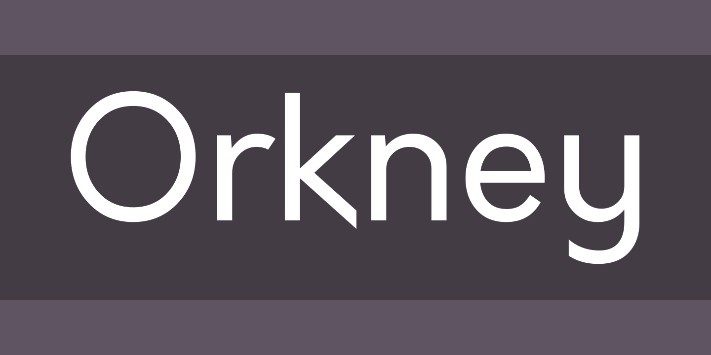 Ejemplo de fuente Orkney Bold